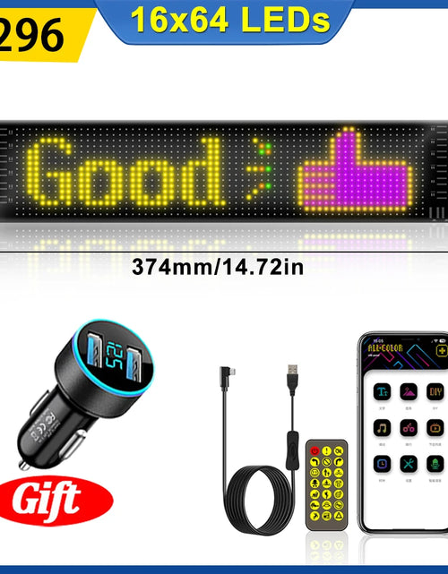 Load image into Gallery viewer, LED Matrix Pixel Panel Flexible Addressable USB 5V RGB Pattern Graffiti Scrolling Text Animation Display Car Shop Bluetooth APP
