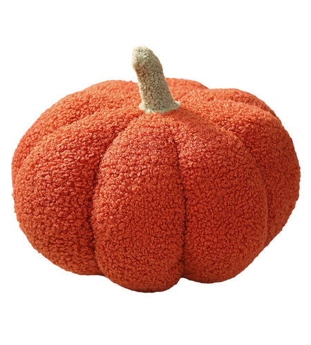 Pumpkin Throw Pillow, Super Fluffy Pumpkin Plush Stuffed Toy Halloween Pumpkin Cushion